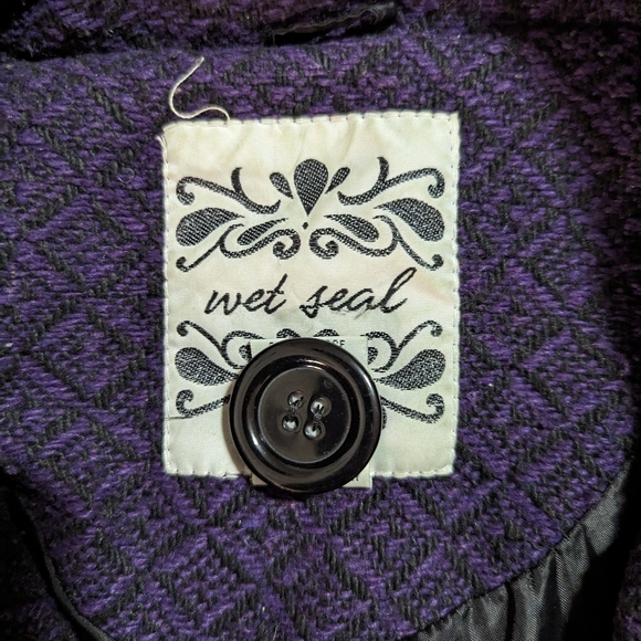 Purple Patterned Trench Coat - Picture 4 of 6